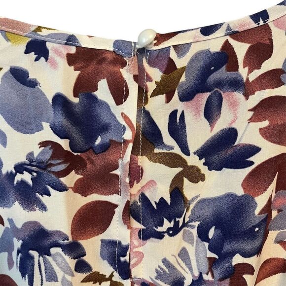 Floral Print Short Sleeve Midi Dress Large - Picture 3 of 7